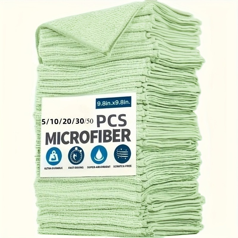 Kitchen Appliances And Utensils - 1-50Pcs Light Green Microfiber Kitchen Towels,