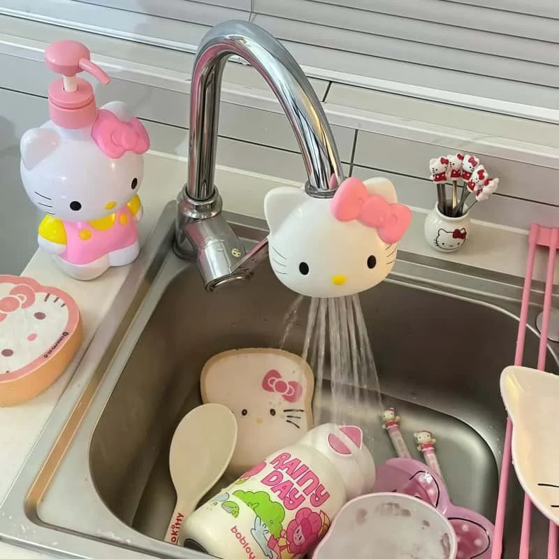 Kitchen Appliances And Utensils - Hello kitty faucet extender cartoon creative