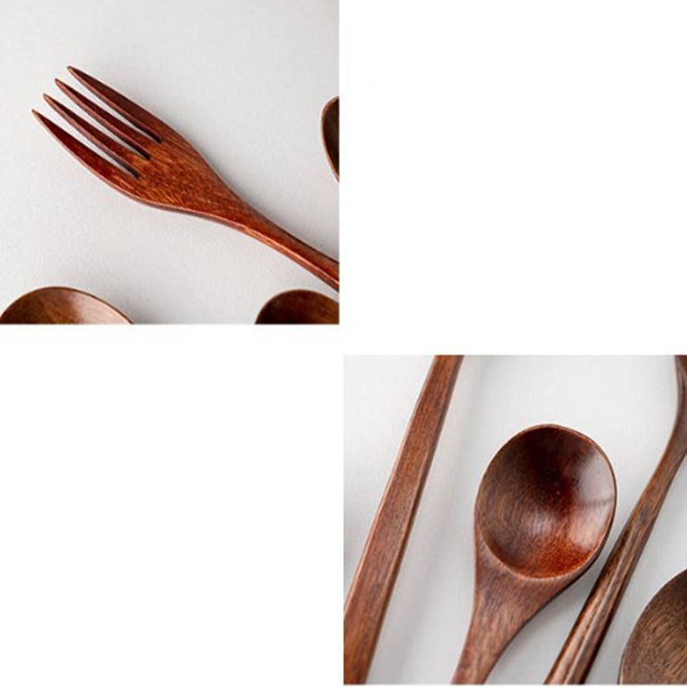 Natural Wooden Spoon Fork Dinn - Kitchen Appliances Combo avaliação e preço