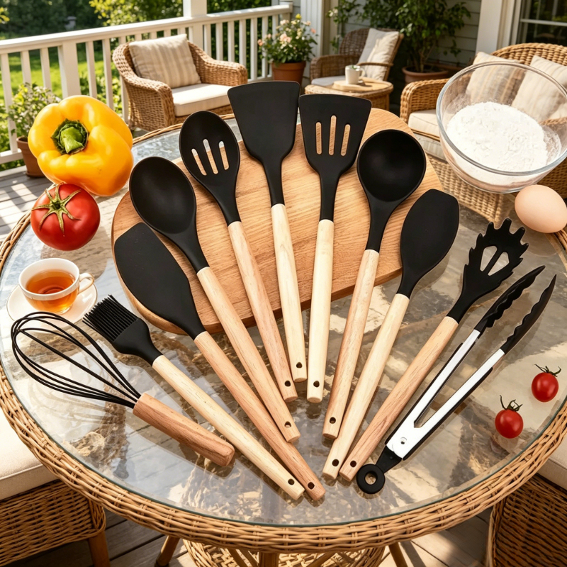 Black Silicone Kitchen Tools 1 - Kitchen Appliances And Utensils avaliação e preço