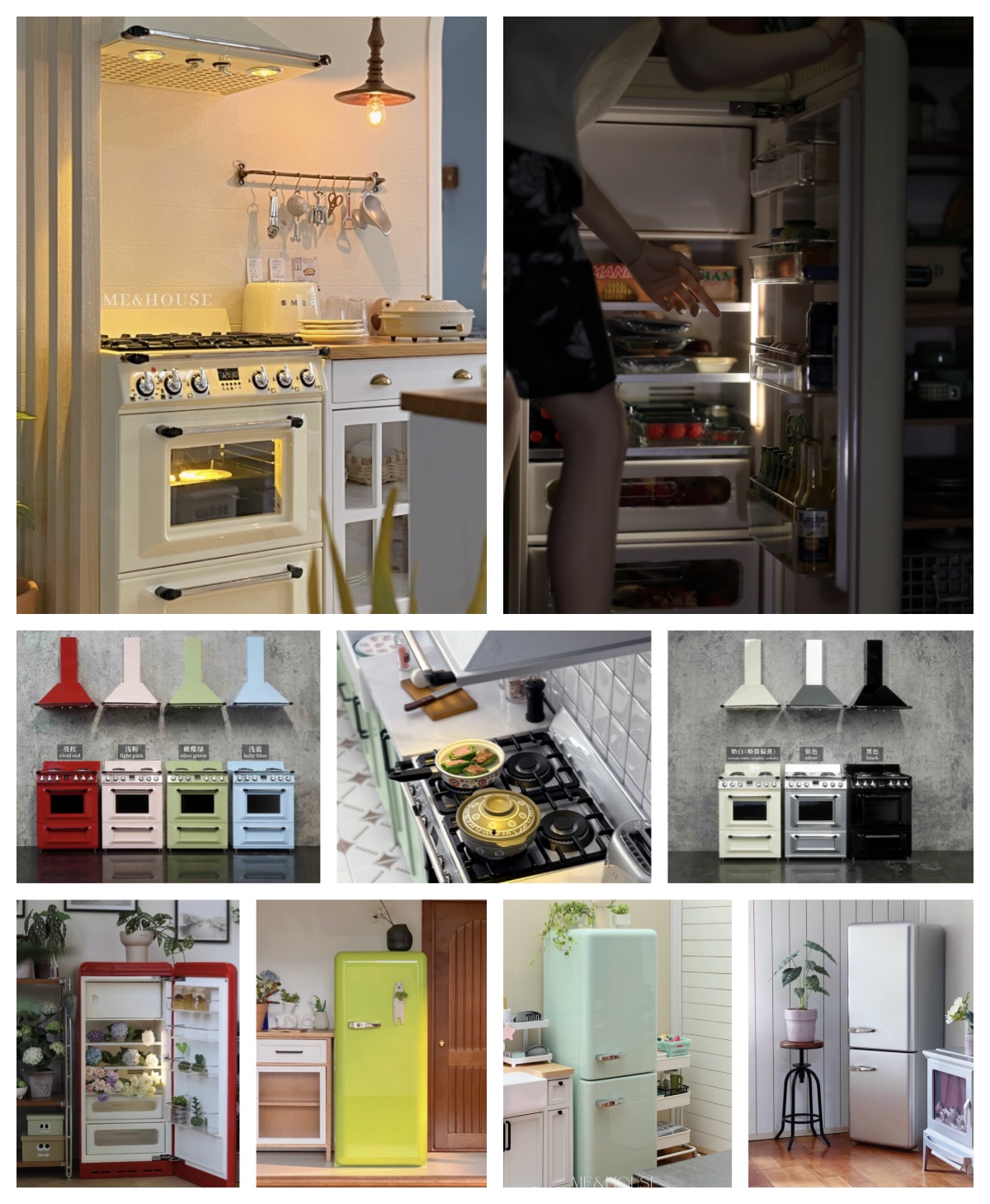 1/6 Modern Miniature Kitchen F - Kitchen Appliances Toys avaliação e preço
