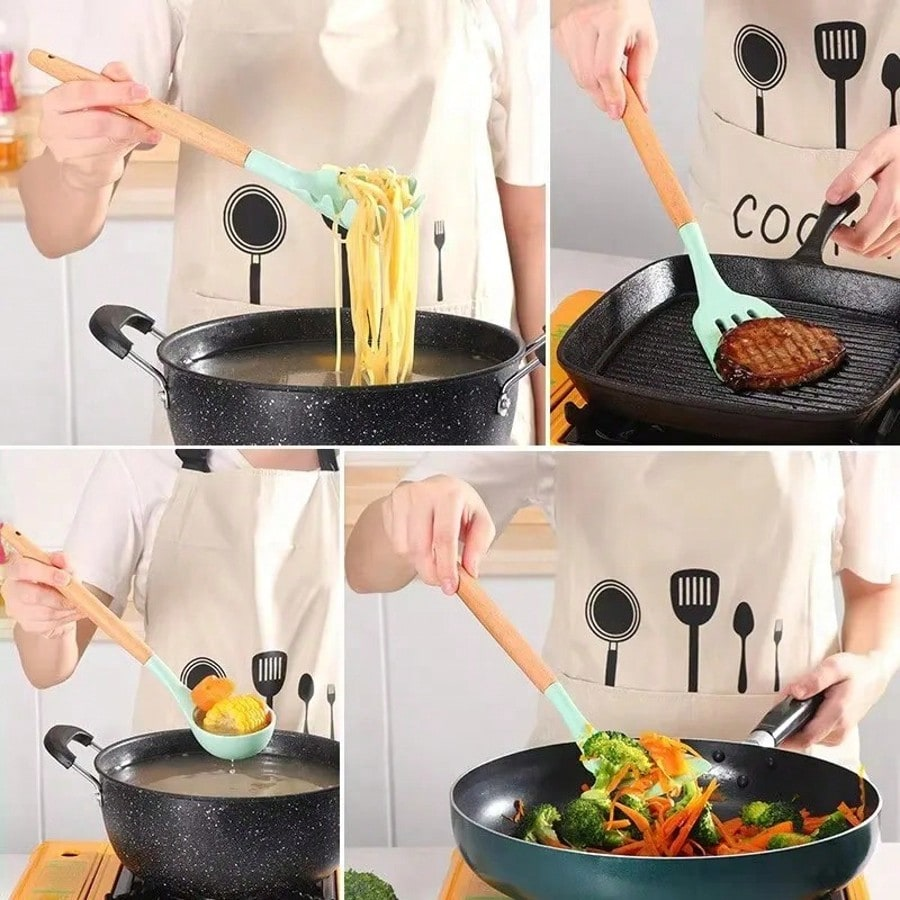 12Pcs Kitchen Utensil Set Sili - Kitchen Appliances Combo avaliação e preço